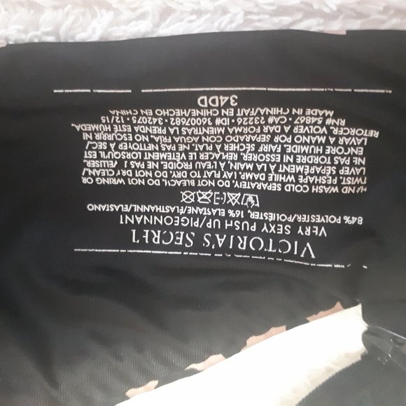 Victoria Secret Women Padded Underwire Bra Size 34DD Back Closure - Picture 4 of 5